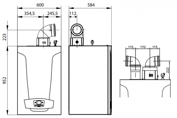 Centrala termica in condensatie Baxi Luna Duo-Tec MP+ 1.110 Incalzire 102 kW [3]