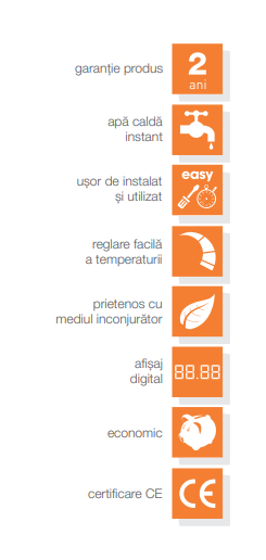 Robinet electric pentru apa calda instant Ferroli, model ARGO, cu afisaj digital si rezistenta 3kw [3]