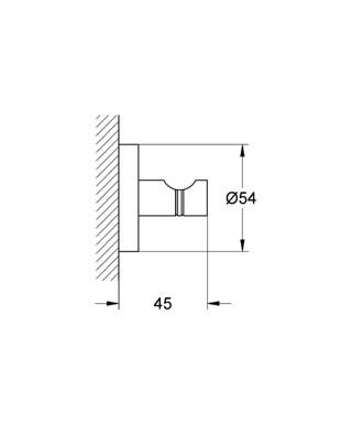 Agatatoare prosop prindere perete cromata Grohe Essentials [4]