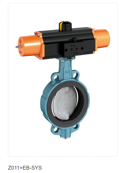 Actuator pneumatic, EB6.1SYS, simpla actionare - cu resort arc /normal deschis, conexiuni Namur G 1/4, flanse F05/F07, inchidere in sens orar. Pentru DN80-125 seria Z011A [2]