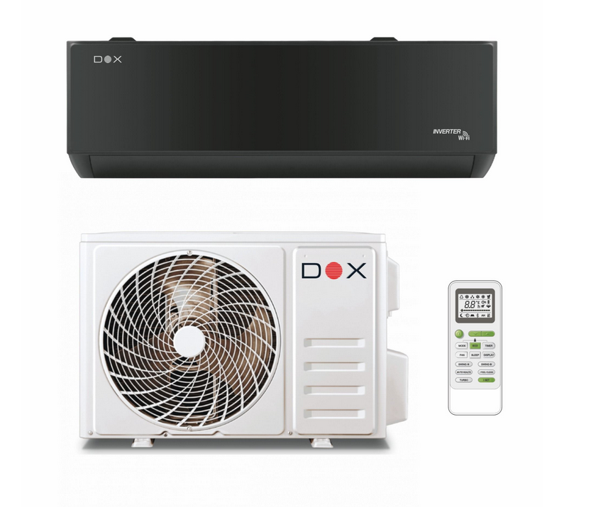 Aer conditionat cu WiFi Radox DOX Easy negru 24000 BTU (kit instalare inclus) [1]