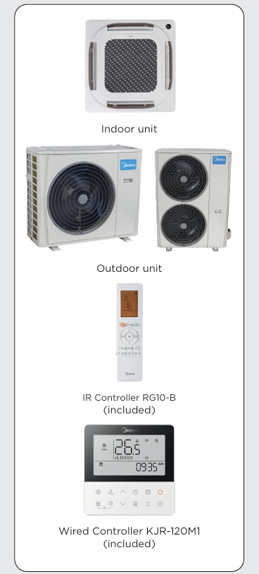 Aer conditionat tip caseta de tavan 24000 BTU Midea Compact Round Flow Breezeless [2]