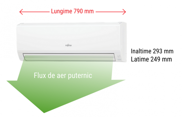 Aer conditionat tip split de perete Fujitsu 24000 BTU model ASYG24KLCA [3]