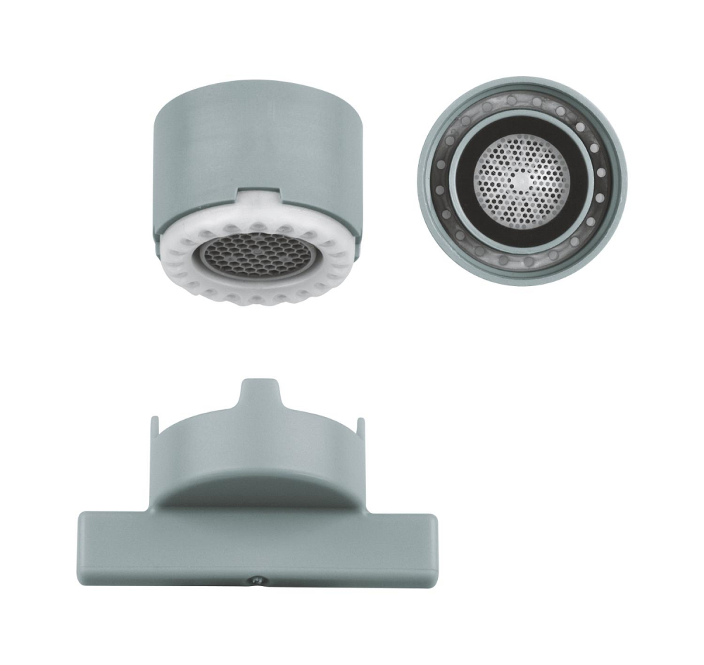 Aerator Grohe pentru bucatarie baterii Essence, Concetto & Minta, filet mama, filet exterior, fara limita de debit, jet normal, sistem anti-calcar, cheie inclusa [2]
