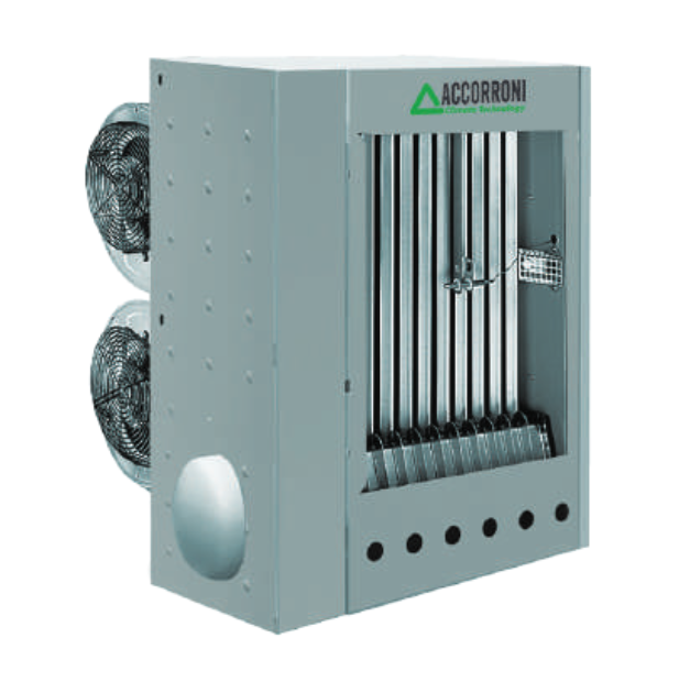 Aeroterma gaz in condensatie pentru tubulatura cu ventilator centrifugal si cronotermostat Accorroni MEC MIX F 50 C - 43 kw [1]