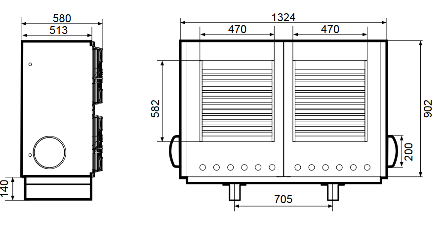 Aeroterma gaz in condensatie cu refulare directa cu ventilator elicoidal si cronotermostat Accorroni MEC MIX F 100 A - 96 kw [2]