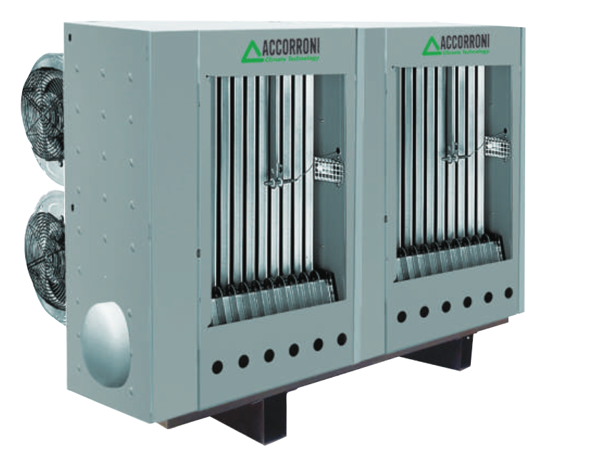 Aeroterma gaz in condensatie pentru tubulatura cu ventilator centrifugal si cronotermostat Accorroni MEC MIX F 100 C - 86 kw [1]