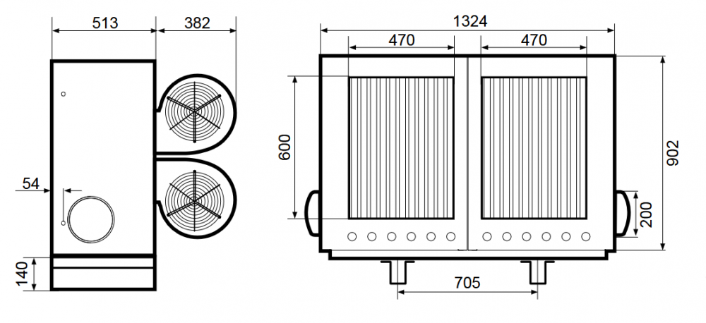Aeroterma gaz in condensatie pentru tubulatura cu ventilator centrifugal si cronotermostat Accorroni MEC MIX F 100 C - 86 kw [2]