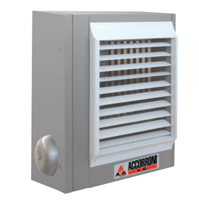 Aeroterma pe gaz in condensatie cu arzator modulant, refulare directa si cronotermostat Accorroni MEC MIX C 20/45 A - 41kW [1]