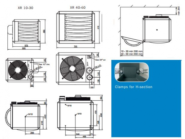 Aeroterma pe gaz cu tiraj fortat, arzator si ventilator modulant, 49,9 kW, Winterwarm XR50 [3]
