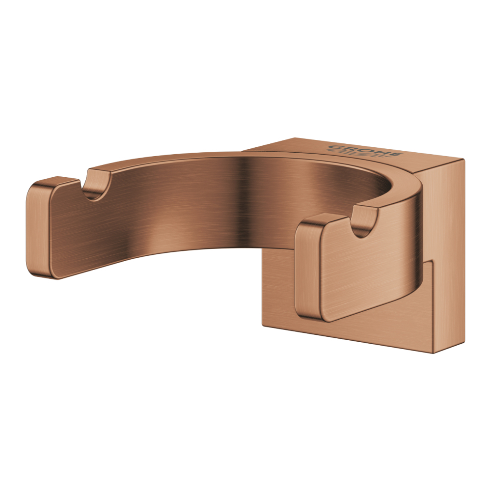 Agatatoare dubla Grohe Selection montare pe perete, fixare ascunsa, 2 cuie, cupru mat [2]