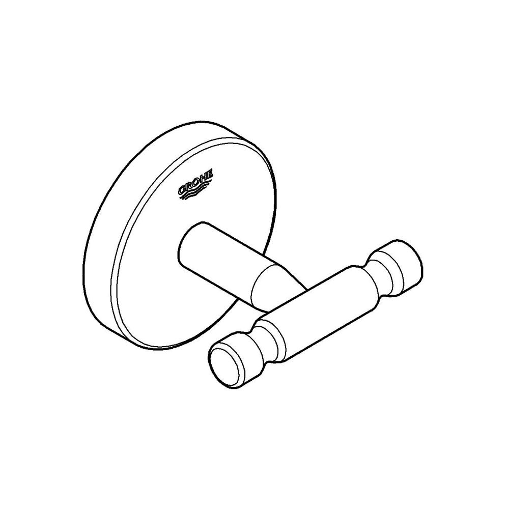 Agatatoare prosop Grohe Start Cosmopolitan montare pe perete, carlig dublu, crom [3]