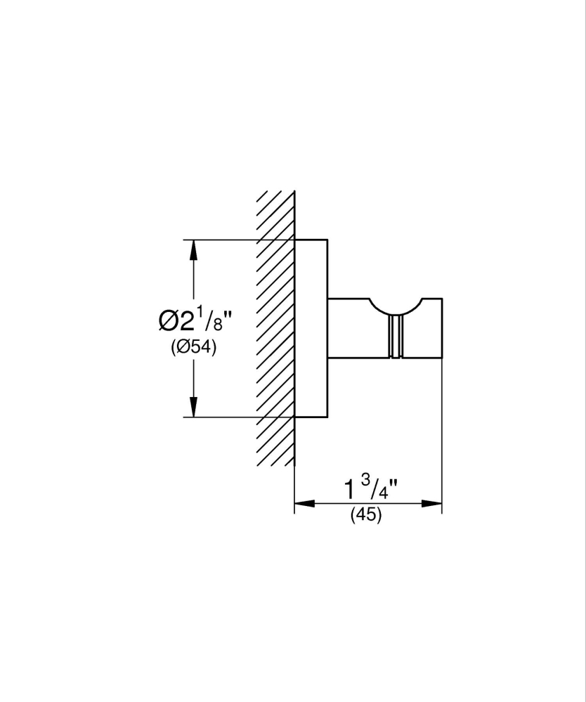 Agatatoare Grohe Start fixare ascunsa, montare pe perete, crom [6]