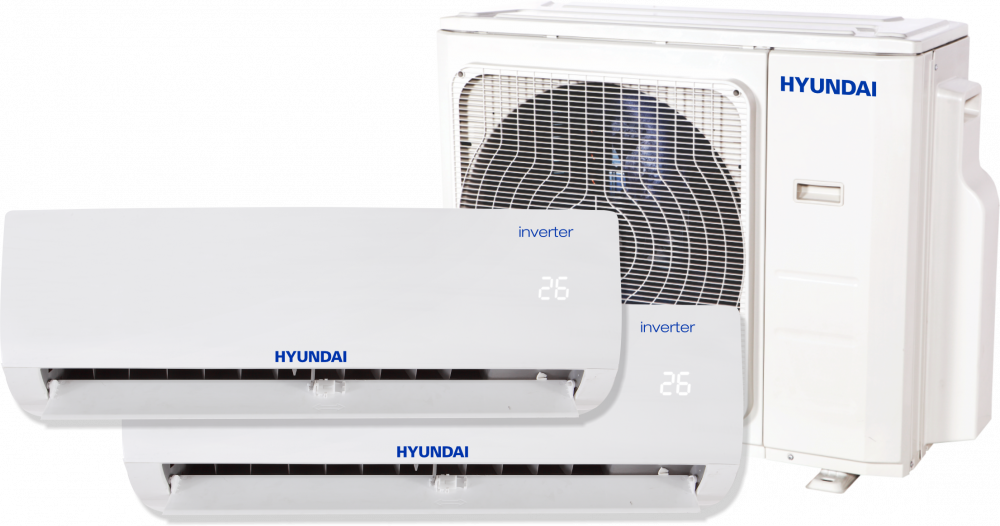 Aparat aer conditionat multisplit Hyundai Inverter 27000 BTU (2 unitati interioare 9000 si 18000 BTU) [1]