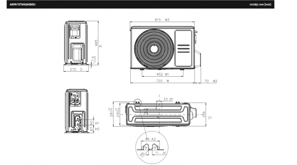 Aparat de aer conditionat  cu telecomanda inclusa Samsung AR35 12000 BTU [3]