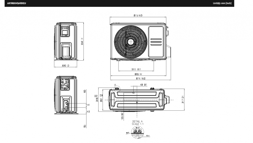 Aparat de aer conditionat  cu telecomanda inclusa Samsung AR35 18000 BTU [3]