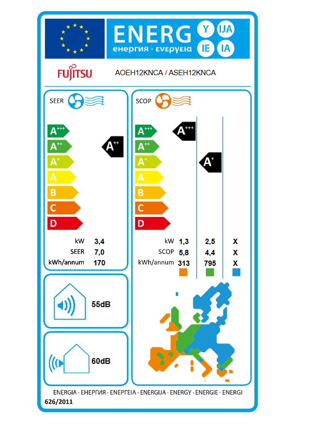 Aparat de aer conditionat cu WiFi, Fuijitsu seria ECO 12000 BTU [3]