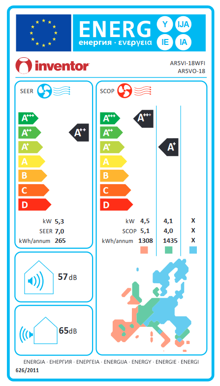Aparat de aer conditionat split de perete Inventor Aria 18000 BTU cu WiFi [3]