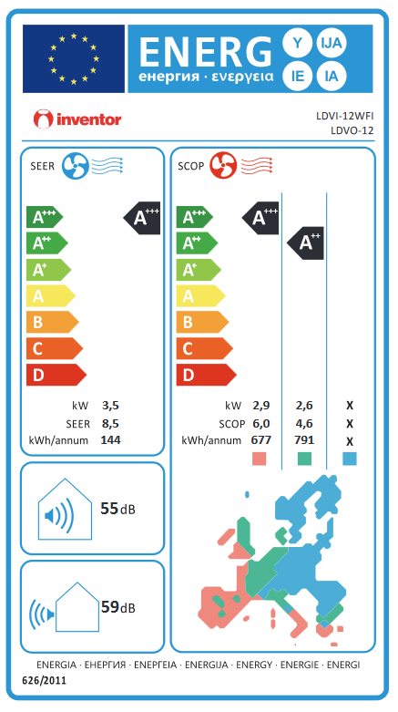 Aparat de aer conditionat split de perete Inventor Legend 12000 BTU cu WiFi si tehnologie ultraviolet [3]