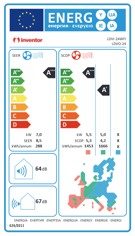 Aparat de aer conditionat split de perete Inventor Legend 24000 BTU cu WiFi si tehnologie ultraviolet [3]