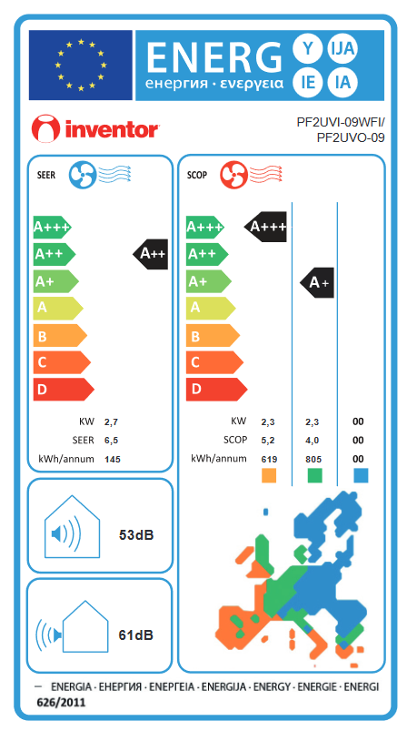 Aparat de aer conditionat split de perete Inventor Professional 9000 BTU cu WiFi si tehnologie ultraviolet [4]