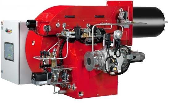 Arzator mixt pe gaz/motorina, modulant, 581-1163 kW, 2", cap de ardere lung, F.B.R K 6/M TL [1]