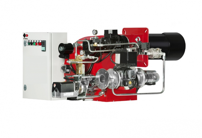 Arzator mixt pe gaz/motorina, modulant, 1850-5220 kW, 2", cap de ardere lung, F.B.R K 450/M TL EL + R CE-CT [1]