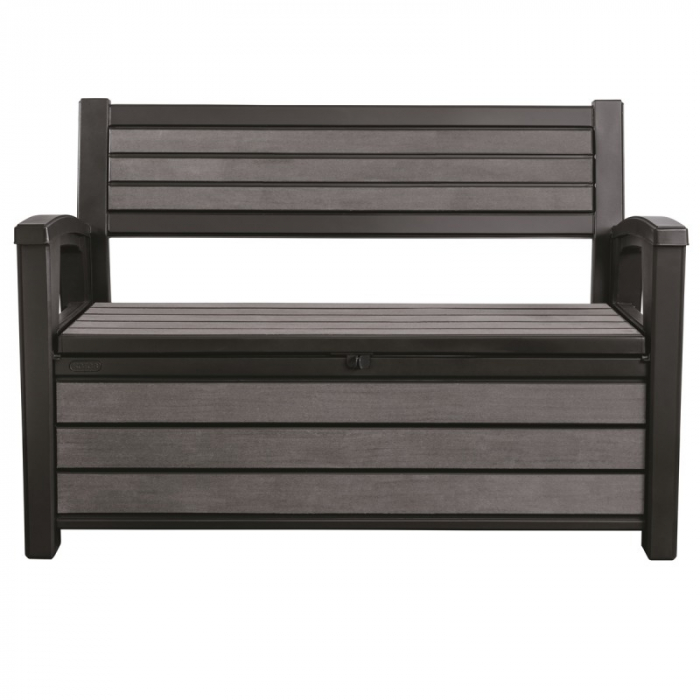 Banca pentru gradina 2 in 1, grafit, 227 L,  Keter Hudson [3]