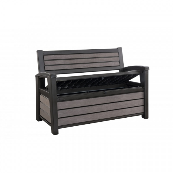 Banca pentru gradina 2 in 1, maro, 227 L,  Keter Hudson [3]