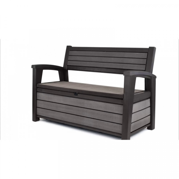 Banca pentru gradina 2 in 1, maro, 227 L,  Keter Hudson [9]