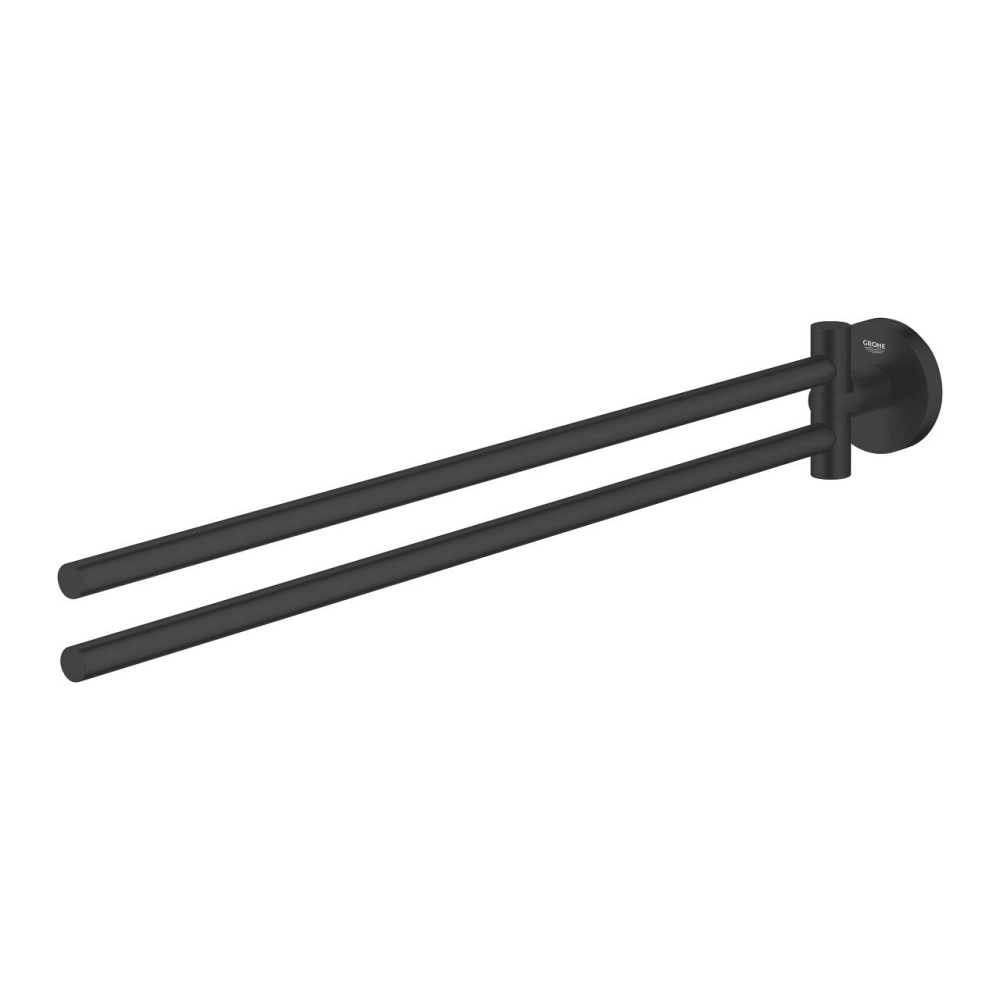 Bara portprosop Grohe Essentials, pe perete, 439 mm, pivotanta, metal, negru [2]