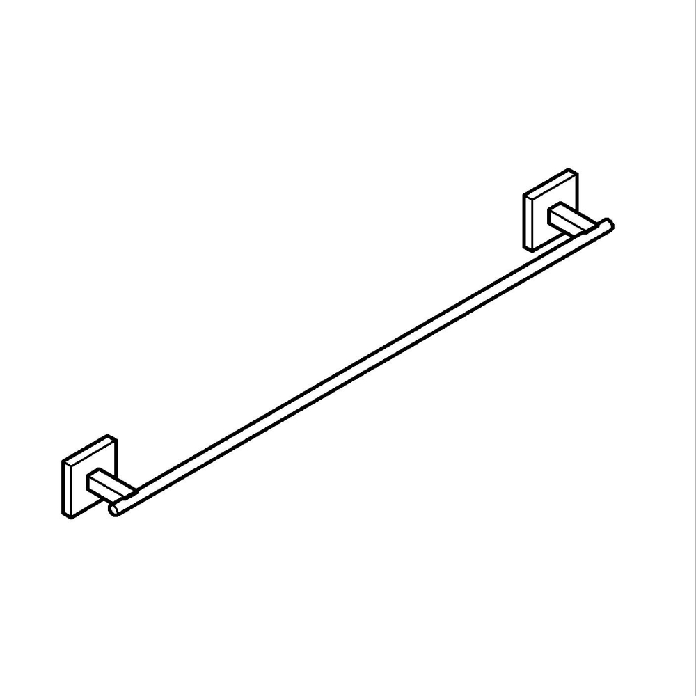 Bara portprosop Grohe Start Cube 600 mm, fixare ascunsa, montare pe perete, 600 mm lungime, crom [5]