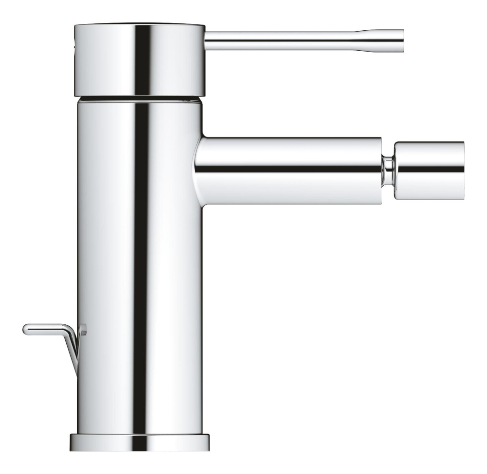 Baterie bideu Grohe Essence New, monocomanda, levier metalic, cartus ceramic, limitator de temperatura, evacuare cu tija, crom [2]