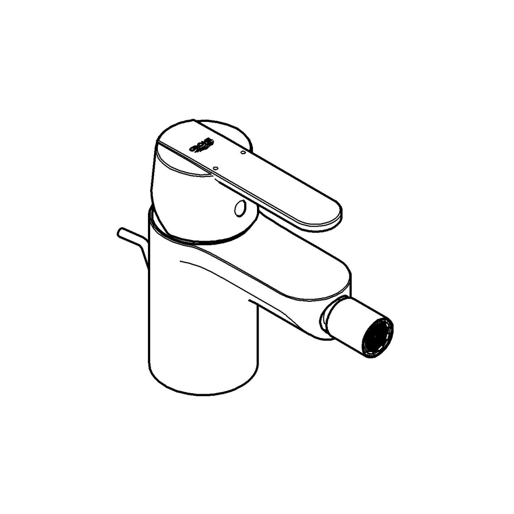 Baterie bideu Grohe Get monocomanda, marimea S, cartus ceramic, limitator, aerator cu bila, set evacuare cu tija, negru mat [5]