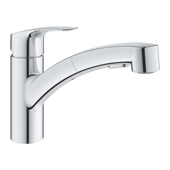 Baterie bucatarie cu dus cromata furtunuri flexibile Grohe Eurosmart New [3]