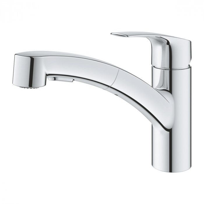 Baterie bucatarie cu dus cromata furtunuri flexibile Grohe Eurosmart New [4]