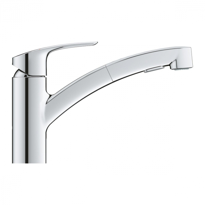 Baterie bucatarie cu dus cromata furtunuri flexibile Grohe Eurosmart New [5]