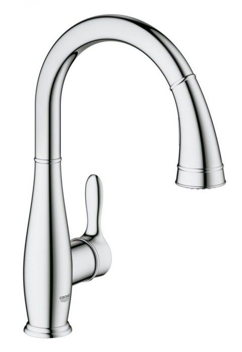 Baterie bucatarie cu dus pipa extractabila tip C Grohe Parkfield [1]