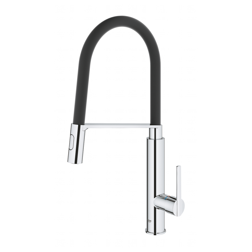 Baterie bucatarie Grohe feel sink dus profesional, crom/negru [2]