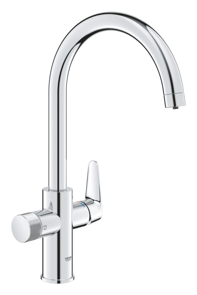 Baterie bucatarie Grohe Blue Pure, monocomanda, 3 cai, inalta, filtrare apa, cartus ceramic, pentru filtrele Grohe Blue, crom [1]