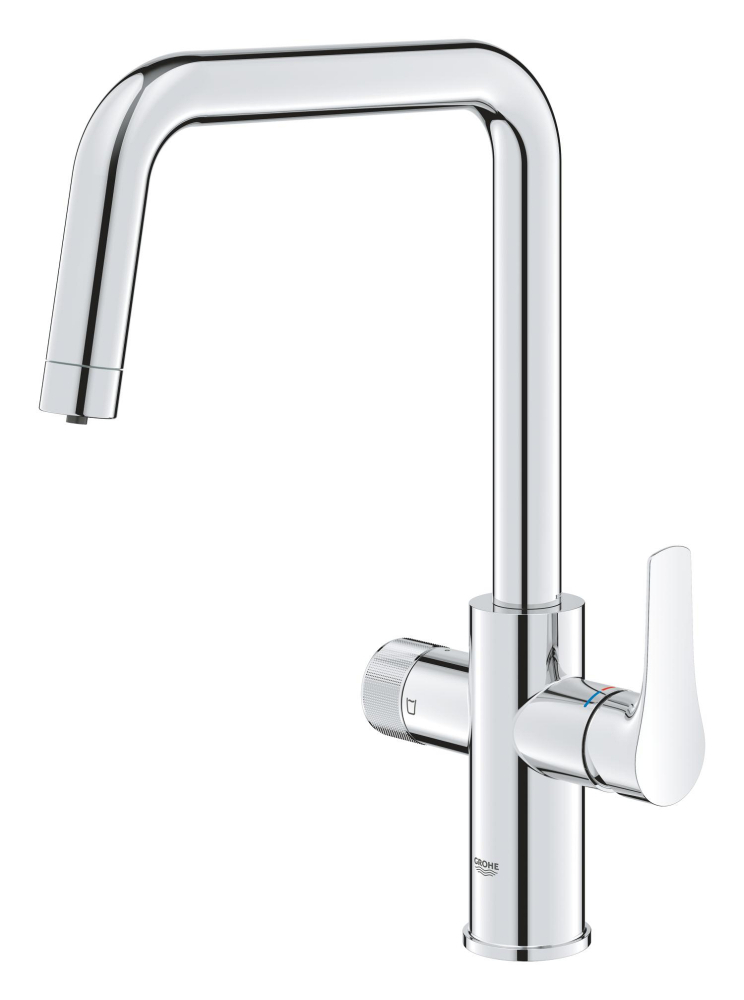 Baterie bucatarie Grohe Blue Pure, monocomanda, 3 cai, inalta, tip U, filtrare apa, cartus ceramic, pentru filtrele Grohe Blue, crom [5]