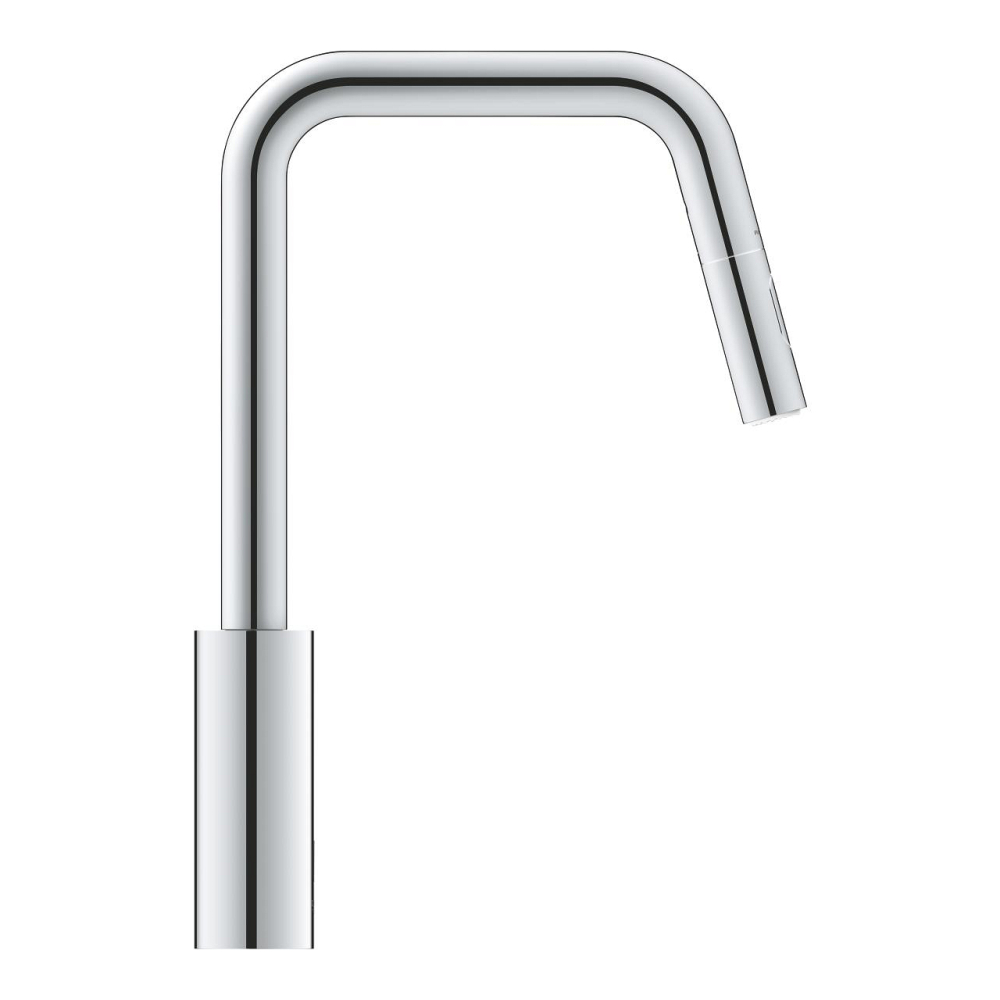 Baterie bucatarie Grohe Eurosmart, inalta, tip U, dus extractabil, 2 functii, cartus ceramic, pivotanta, levier metalic, senzor infrarosu, crom [3]