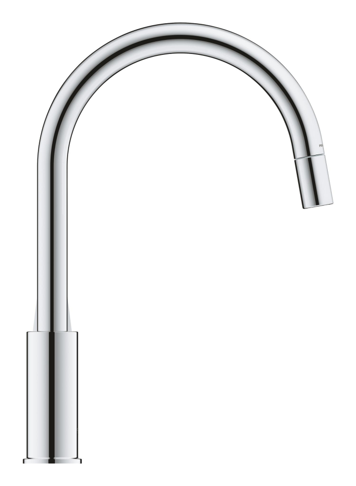 Baterie bucatarie Grohe StartEdge pipa monocomanda, cartus ceramic, pivotanta, dus extractabil, limitator de debit, crom [4]