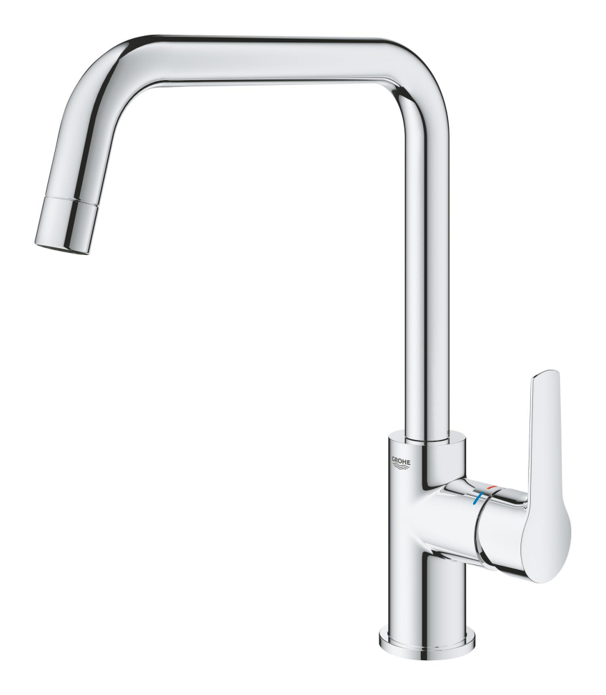 Baterie bucatarie Grohe Start, pipa pipa inalta, monocomanda, cartus ceramic, crom [6]
