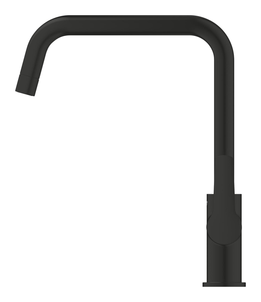 Baterie bucatarie Grohe Start, pipa tip C, pipa inalta, monocomanda, cartus ceramic, negru mat [4]
