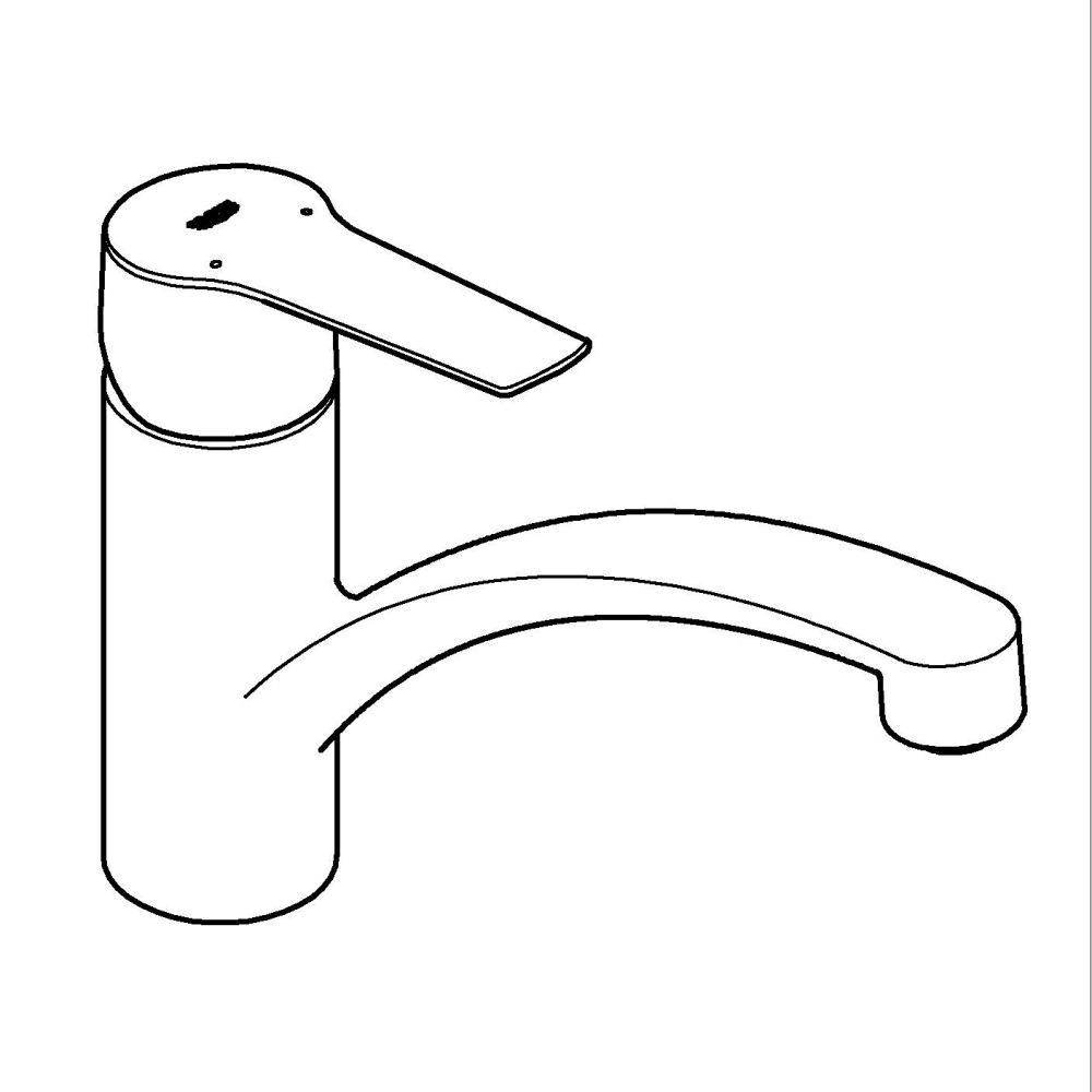 Baterie bucatarie Grohe Start 1/2" pipa medie, pivotanta, cartus ceramic, crom [6]