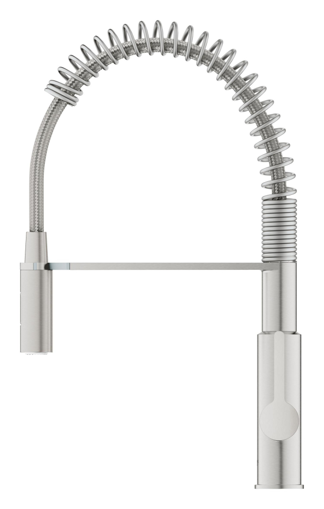 Baterie bucatarie Grohe Via Vosmo dus profesional pipa medie, pipa pivotanta, dus extractabil, 2 functii, crom mat [4]