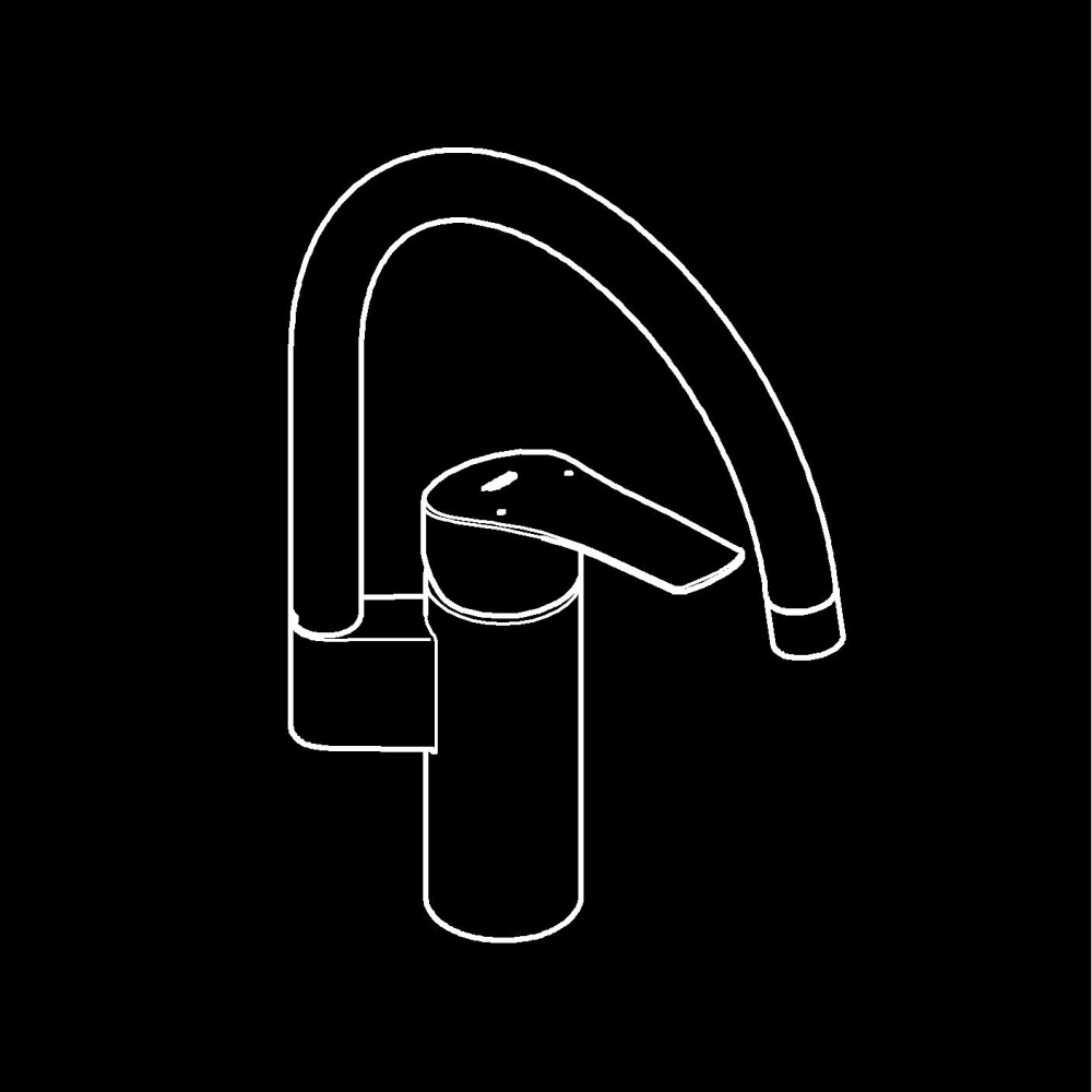 Baterie bucatarie Grohe Via pipa inalta, pivotanta, cartus ceramic, crom [5]