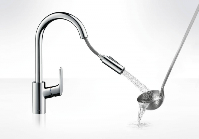 Baterie bucatarie Hansgrohe Focus 240 dus extractibil crom [3]