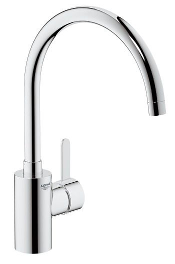 Baterie bucatarie cartus ceramic pipa inalta pivotanta limitator debit Crom Grohe Eurosmart Cosmopolitan [2]